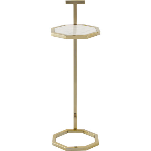 Daro 24 X 9 inch Brass and White Accent Table