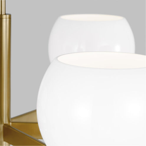 kate spade new york Londyn 12 Light 28 inch Burnished Brass with Milk White Glass Chandelier Ceiling Light