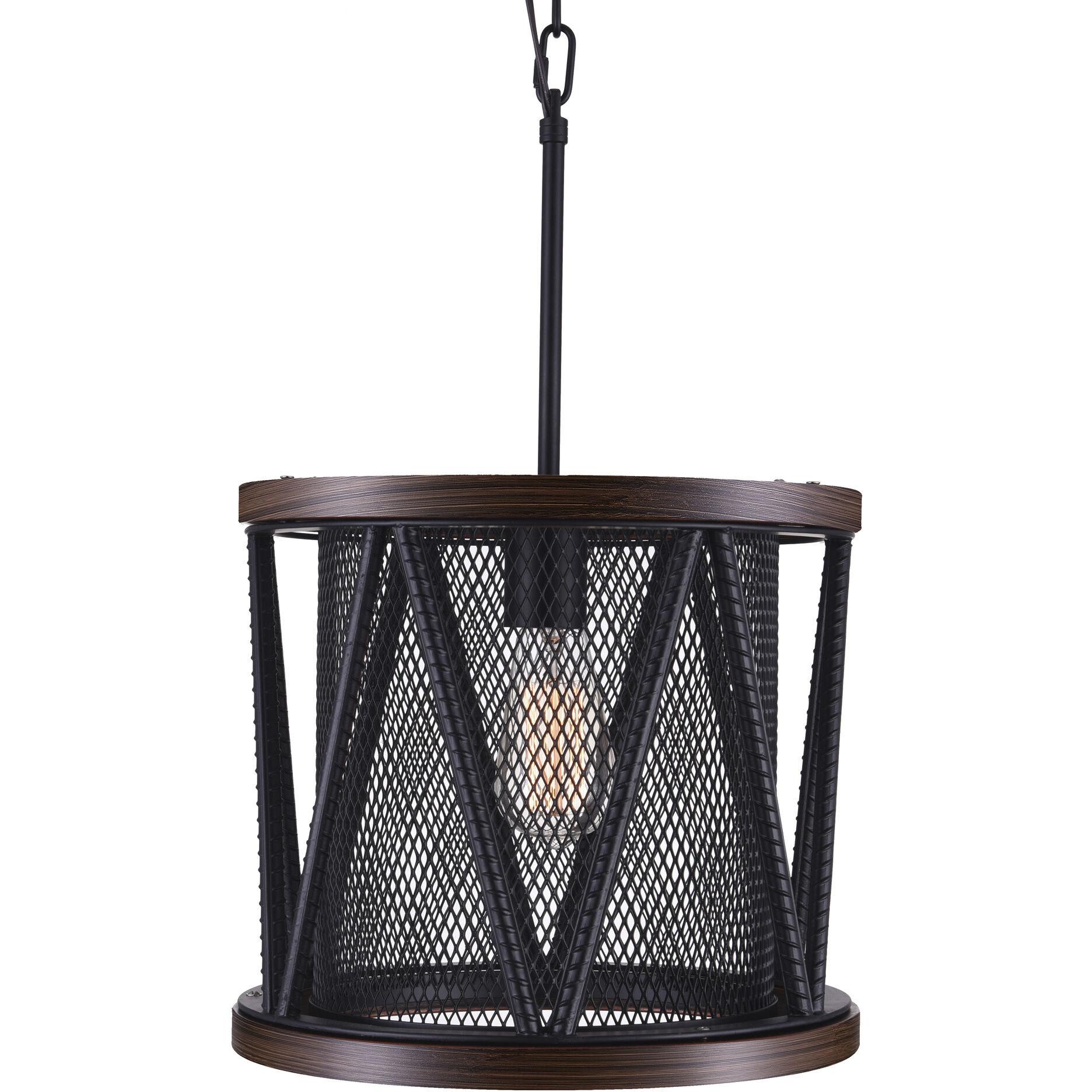 Parsh 1 Light 13 inch Pewter Drum Shade Mini Chandelier Ceiling Light