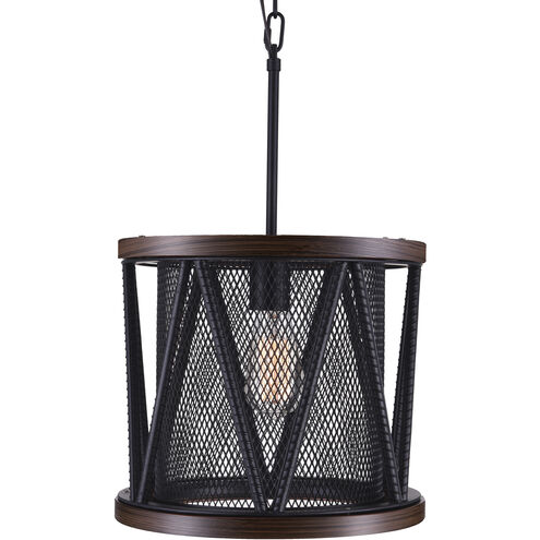 Parsh 1 Light 13 inch Pewter Drum Shade Mini Chandelier Ceiling Light