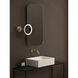 Mascali LED 11.26 inch Matte Brushed Brass Bathroom Magnifying Mirror Wall Light