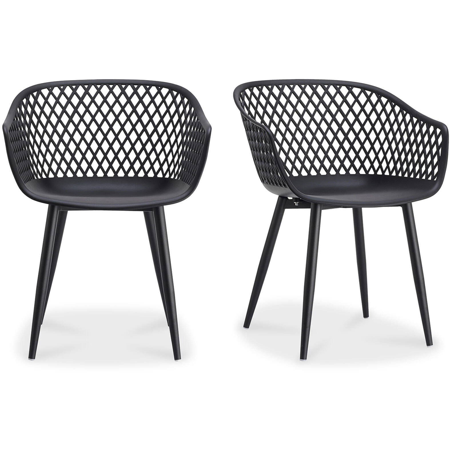 Piazza Black Outdoor Chair, Set of 2
