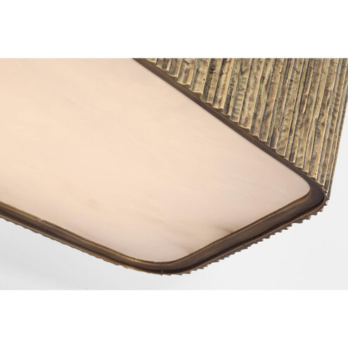 Anne-Marie Barton Fumar LED 21 inch Ridged Tombac Asymmetrical Flush Mount Ceiling Light