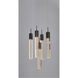 Canada 5 Light 14 inch Matte Black Chandelier Ceiling Light