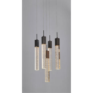 Canada 5 Light 14 inch Matte Black Chandelier Ceiling Light