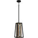 Sierra 1 Light 7.25 inch Matte Black Mini Pendant Ceiling Light, Small