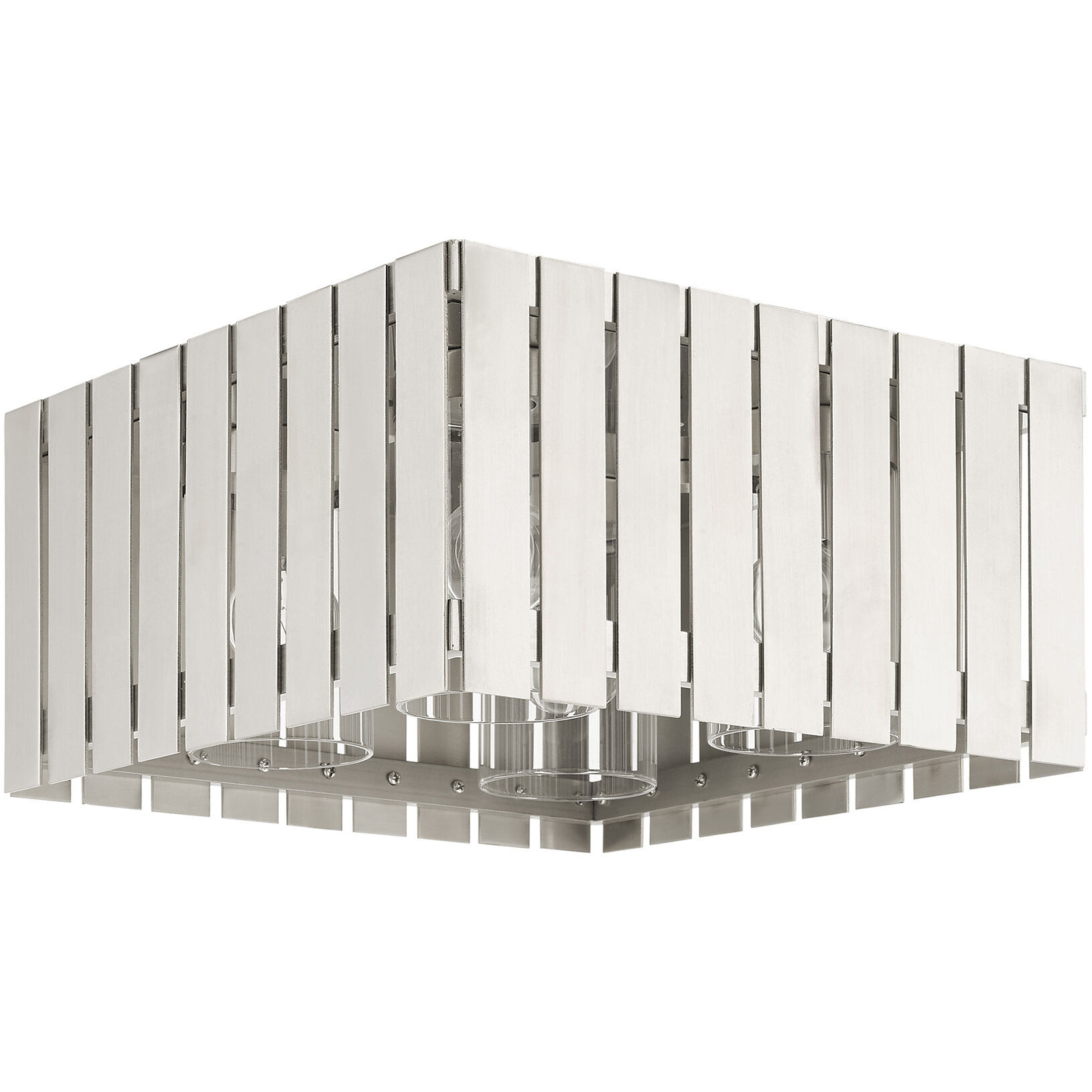 Greenwich 4 Light 13 inch Brushed Nickel Outdoor Flush Mount