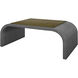 Anna 48 X 26 inch Cool Gray Waterfall Shagreen and Driftwood Light Natural Wood Top Coffee Table