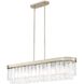 Ciara Linear Pendant Ceiling Light in White Gold