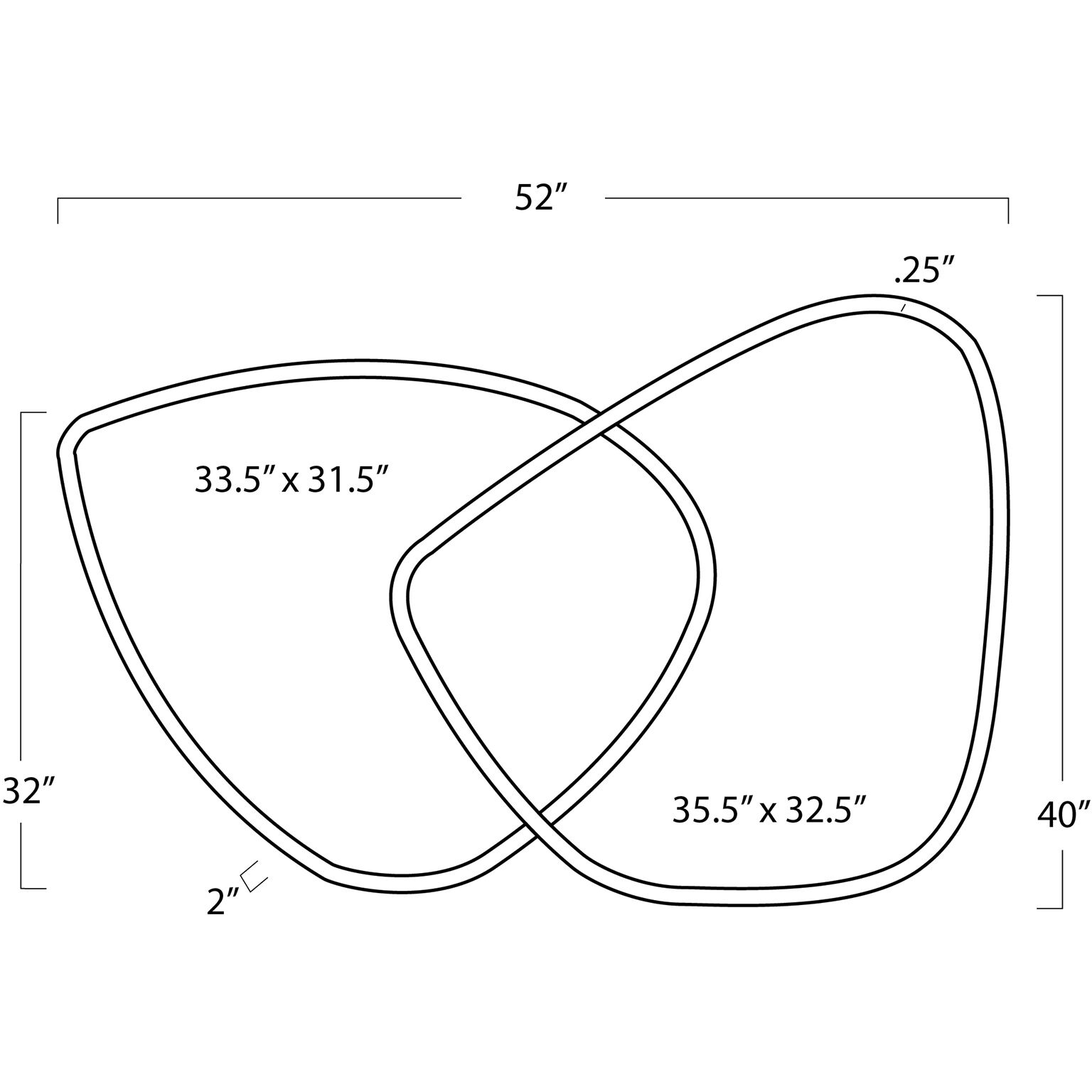 Harmony 52 X 40 inch Natural Brass Mirror