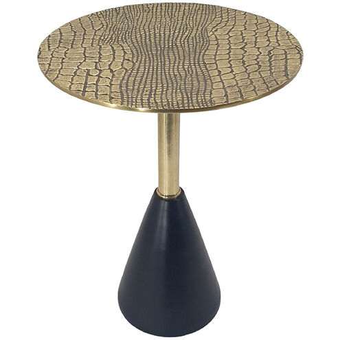 Aluminum 16 inch Gold and Black Side Table