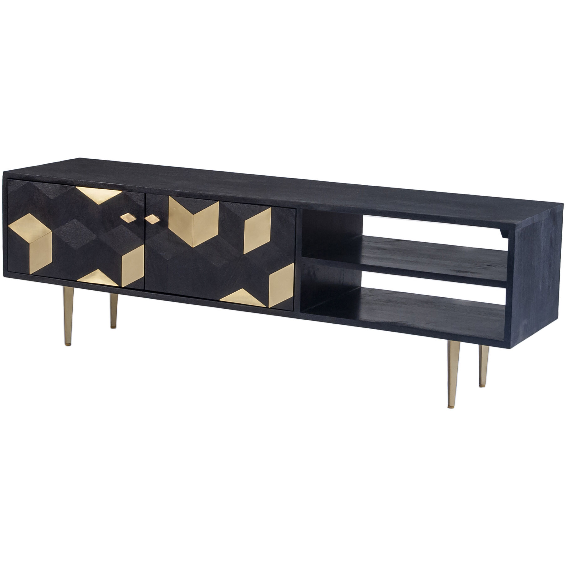 Sapporo 55 inch Black Media Cabinet