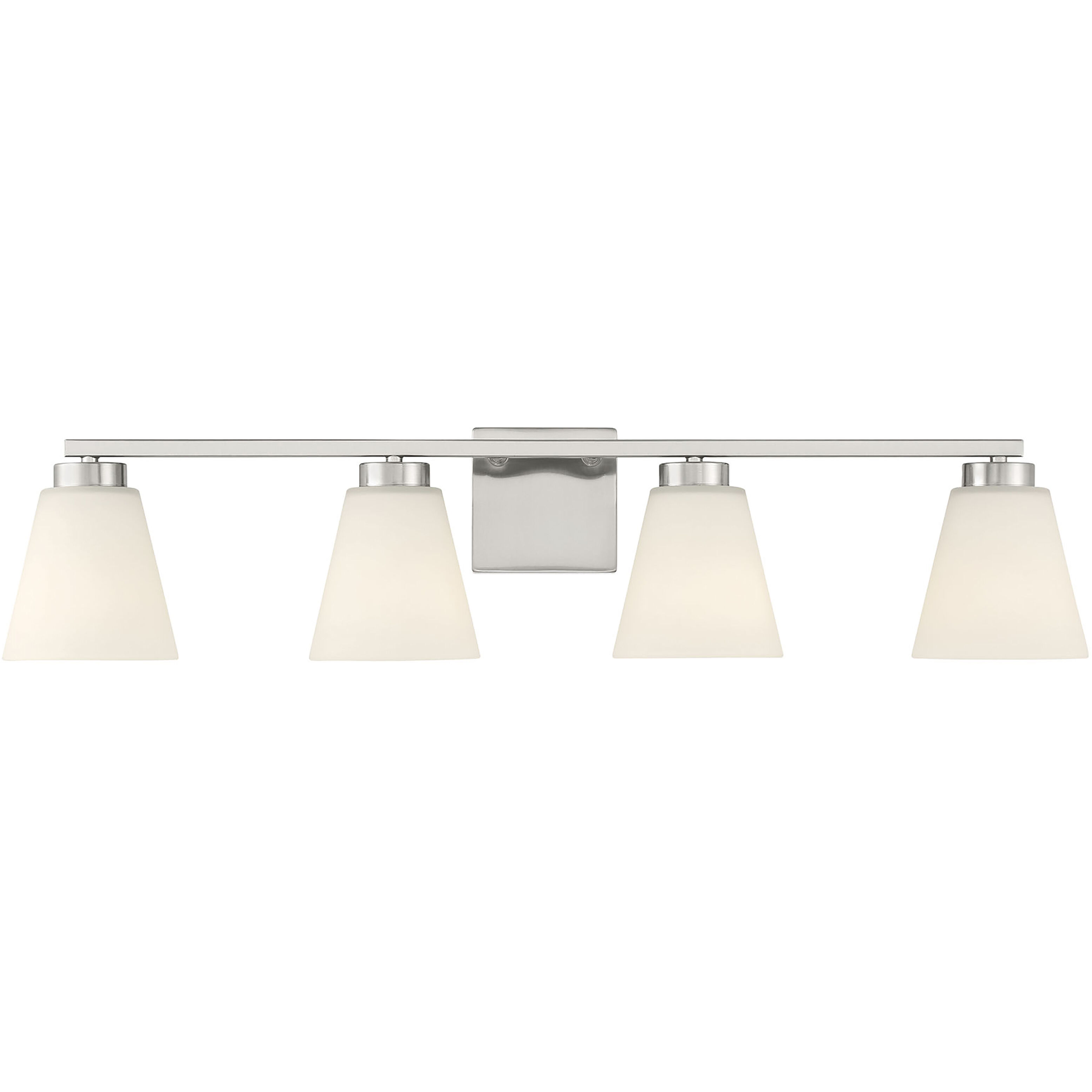 Strayhan 4 Light 31 inch Brushed Nickel Bathroom Vanity Light Wall Light