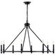 Carrick 8 Light Black Chandelier Ceiling Light, 1 Tier Medium