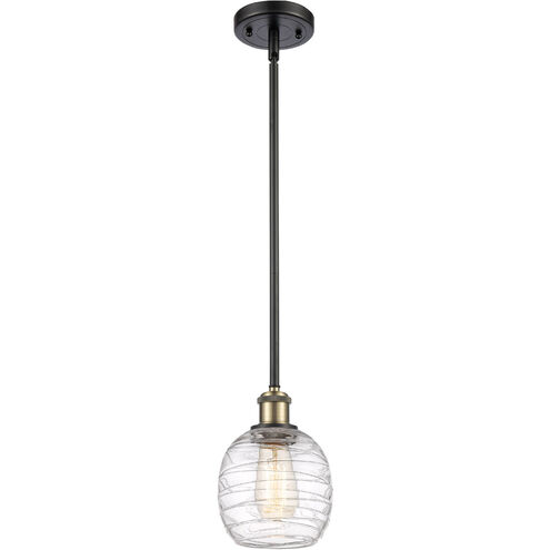 Ballston Belfast LED 6 inch Black Antique Brass Mini Pendant Ceiling Light