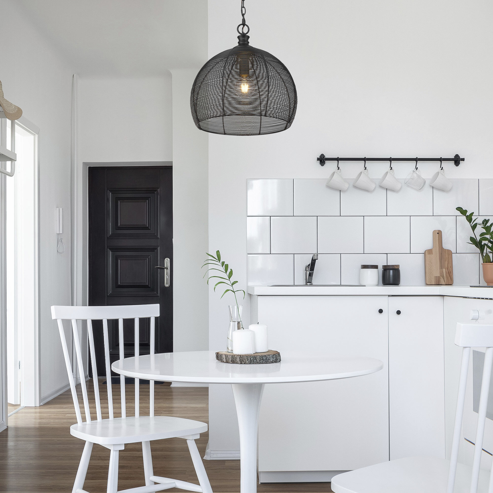 Calypso 1 Light 15.75 inch Matte Black Pendant Ceiling Light, Medium