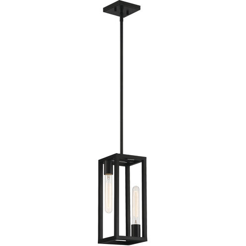 Urban Oasis 2 Light 7 inch Matte Black Pendant Ceiling Light