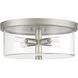 Hailie 4 Light 15 inch Satin Nickel Flushmount Ceiling Light