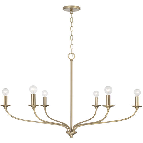 Dolan 6 Light 39.75 inch Matte Brass Chandelier Ceiling Light