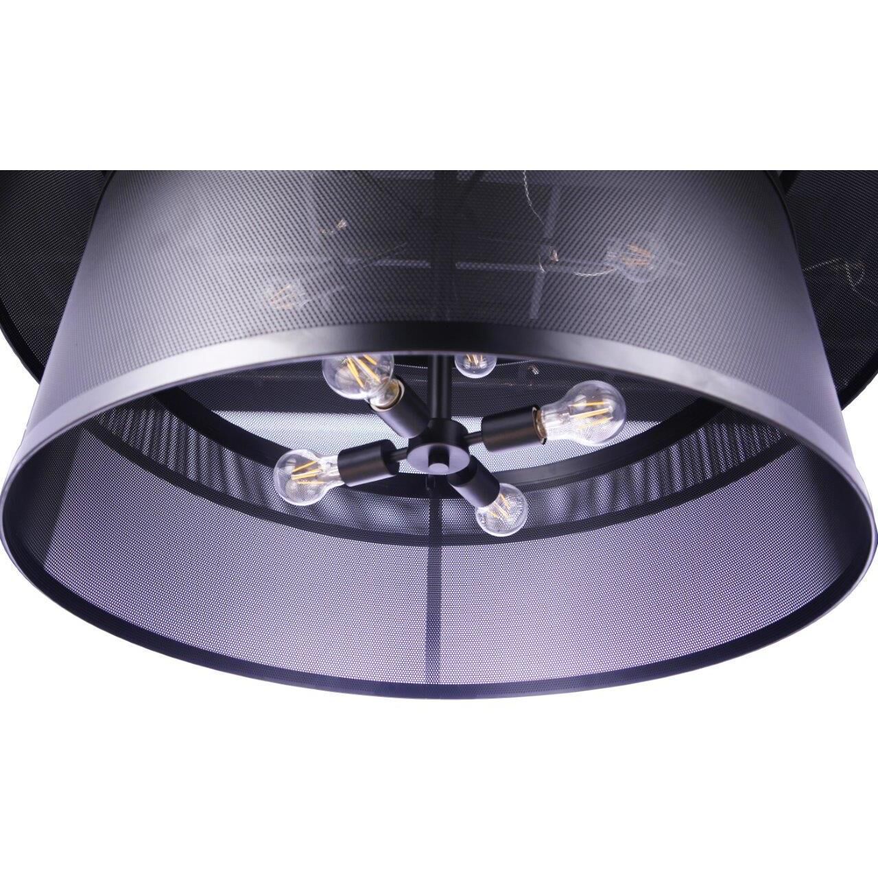 Mesh 9 Light 36 inch Flat Black Pendant Ceiling Light