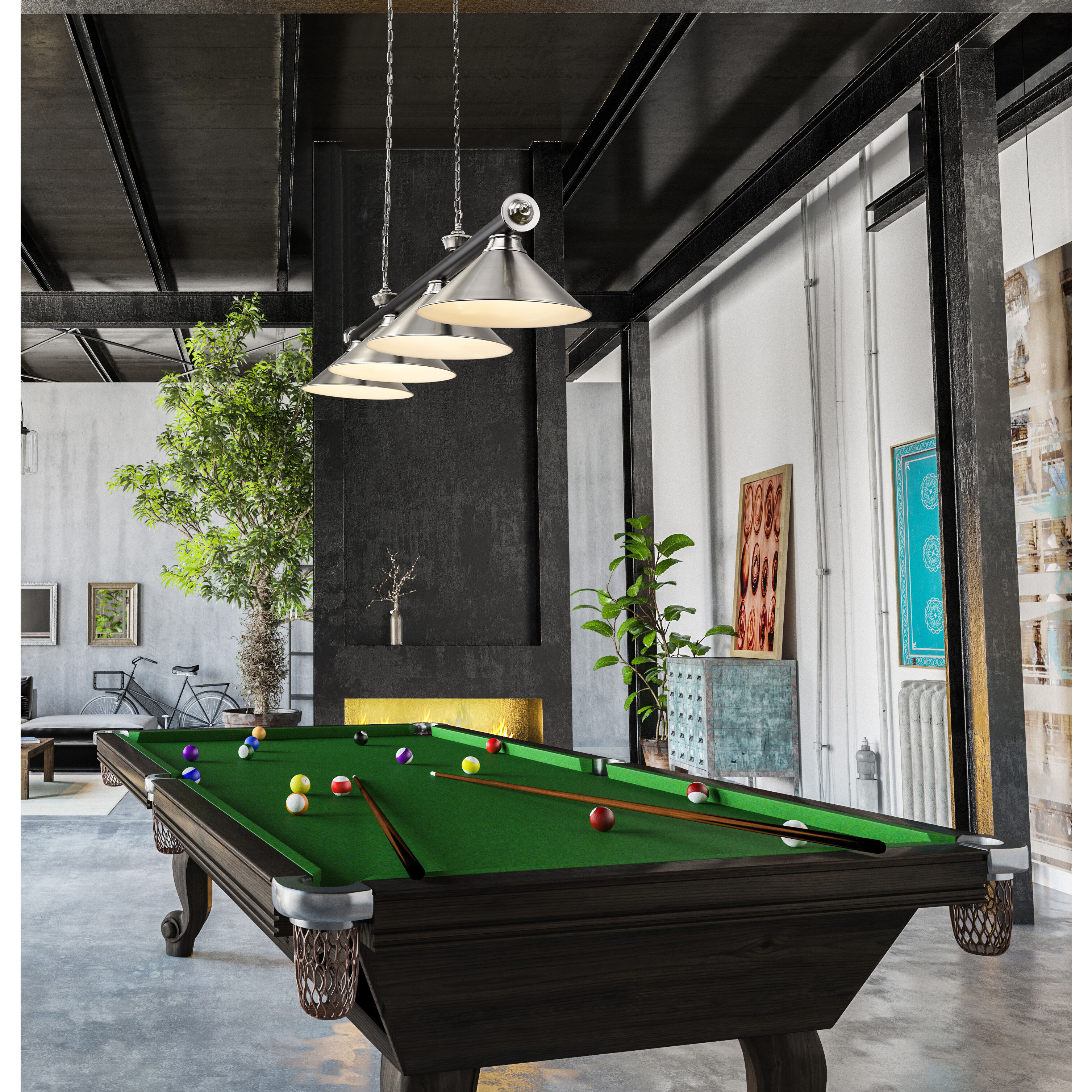 4 light pool table light best sale