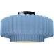 Radiance LED 16.5 inch Sky Blue and Matte Black Semi Flush Ceiling Light