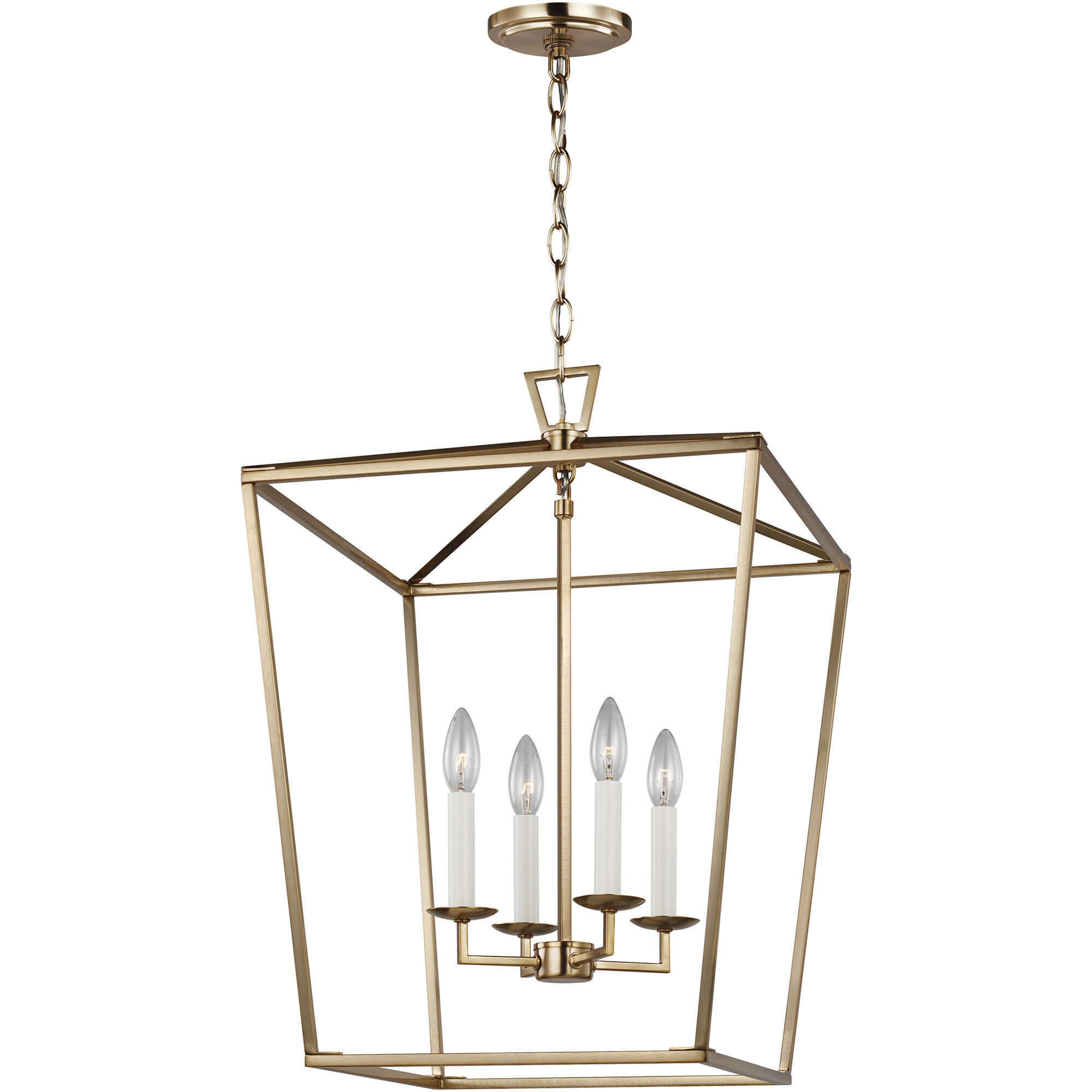 C&M by Chapman & Myers Dianna Pendant Ceiling Light in Satin Brass