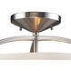 Elysburg 2 Light 16 inch Satin Nickel Semi Flush Mount Ceiling Light