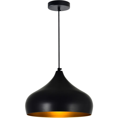 Dynamic 1 Light 16 inch Black Down Pendant Ceiling Light