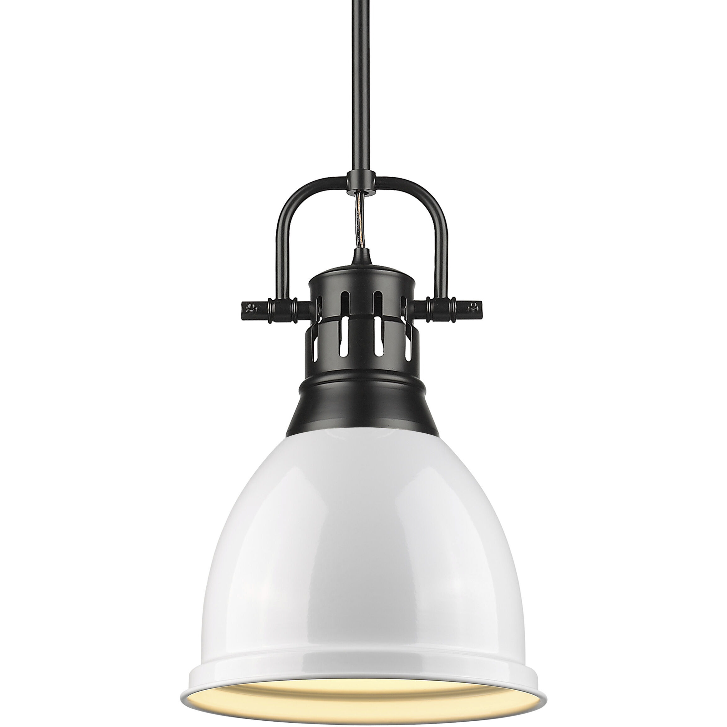 Yep Duncan 1 Light 8.88 inch Matte Black Pendant Ceiling Light in White, Small