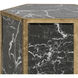Homer 25 X 16 inch Black Marble Accent Table