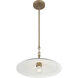 York 1 Light 16 inch Natural Brass Pendant Ceiling Light