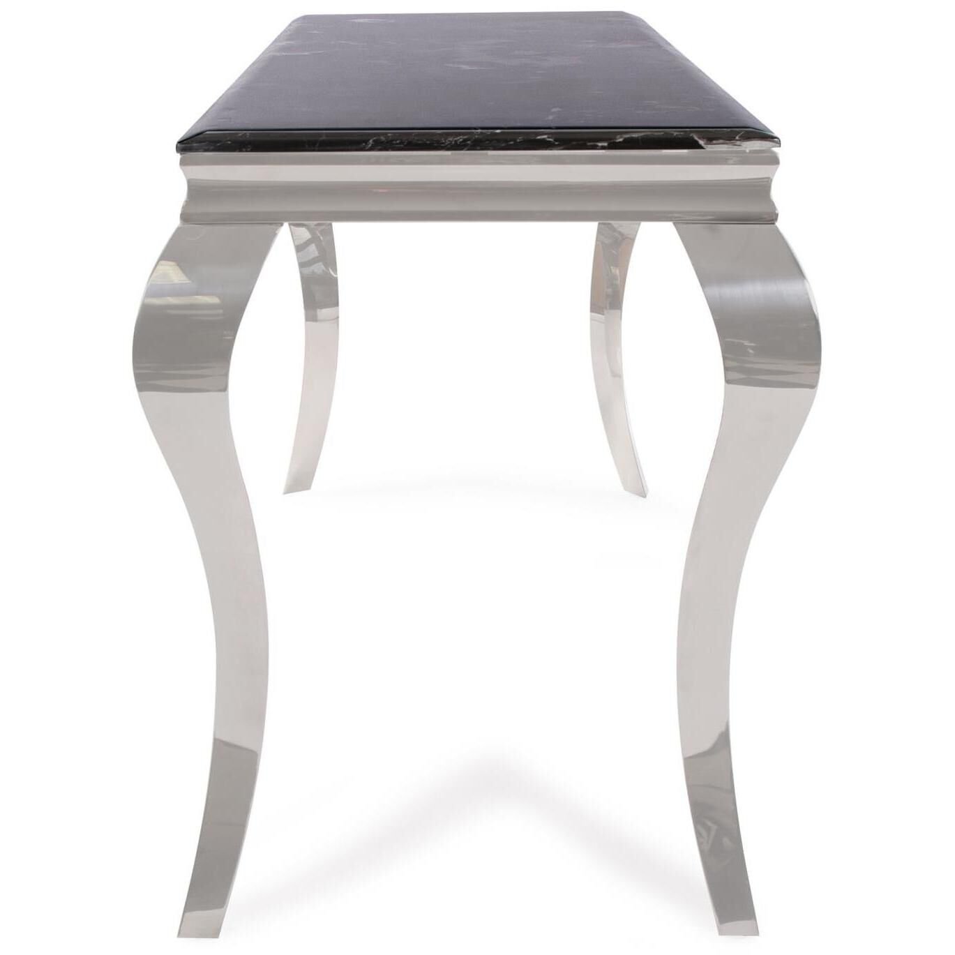 Lexiss 61.5 inch Black/Silver Console Table