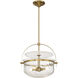 Denmar 4 Light 18 inch Warm Brass Covertible SemiFlush Ceiling Light