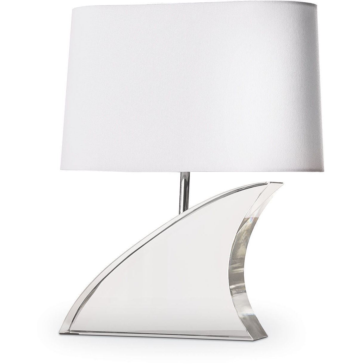 Fin 21 inch 60.00 watt Clear Table Lamp Portable Light