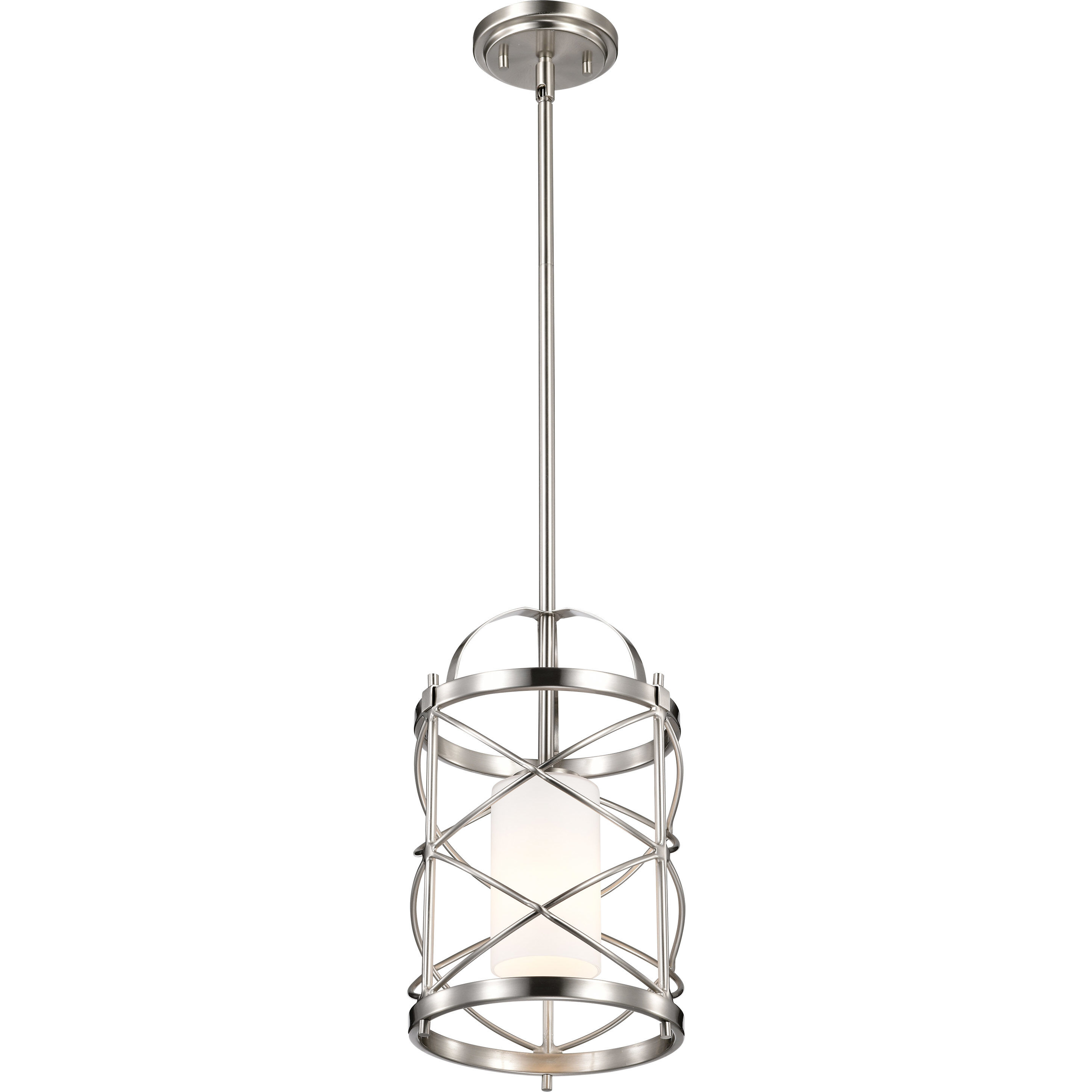 Ginger 1 Light 8 inch Brushed Nickel Mini Pendant Ceiling Light