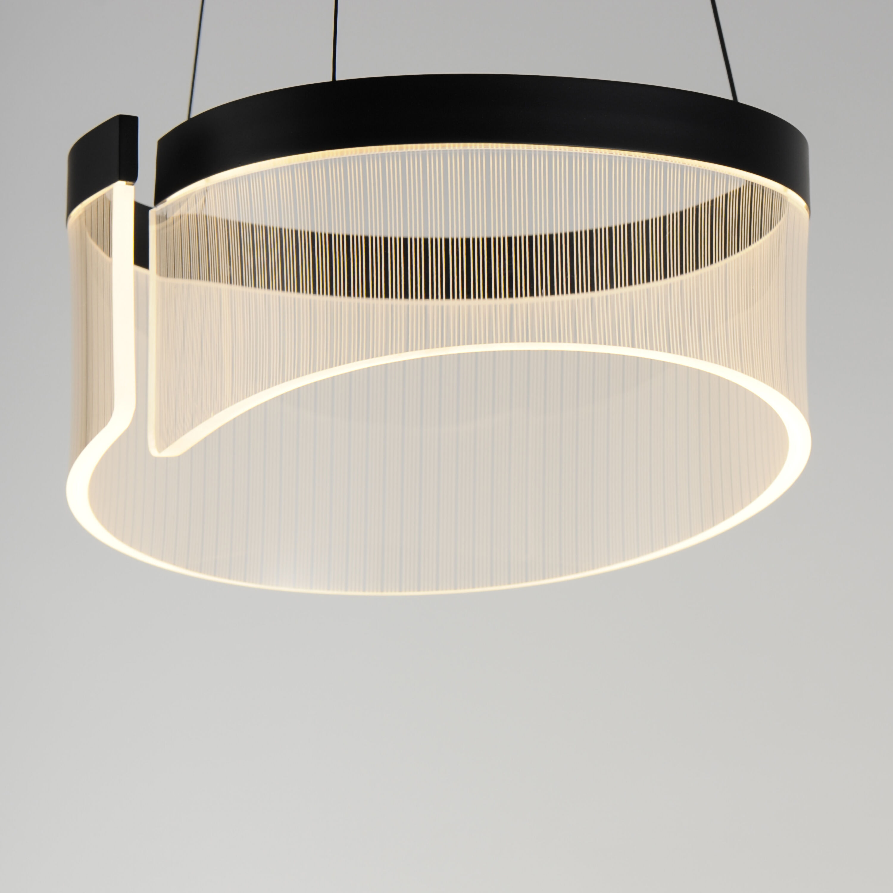 Sonata LED 13 inch Black Suspension Pendant Ceiling Light