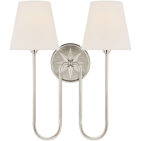 Chapman & Myers Polaris LED 15 inch Polished Nickel Double Sconce Wall Light