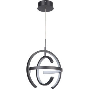 Dolby LED 14 inch Matte Black Pendant Ceiling Light