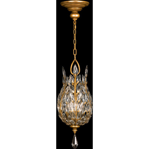 Crystal Laurel 3 Light 11 inch Gold Pendant Ceiling Light