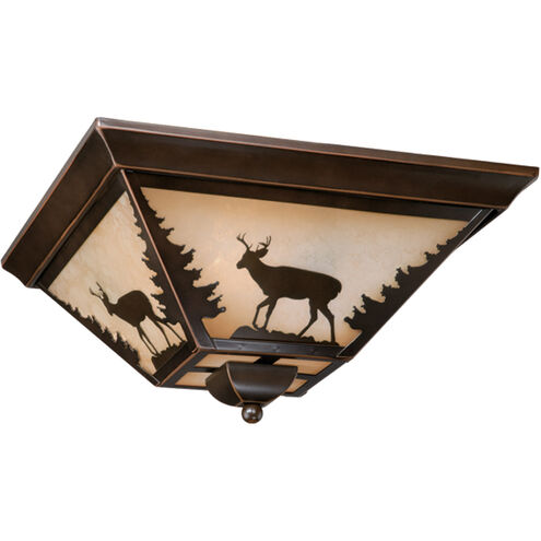 Bryce 3 Light 14 inch Burnished Bronze Flush Mount Ceiling Light