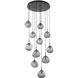 Nova LED LED Novel Brass Chandelier Ceiling Light, Round Multi-Pendant