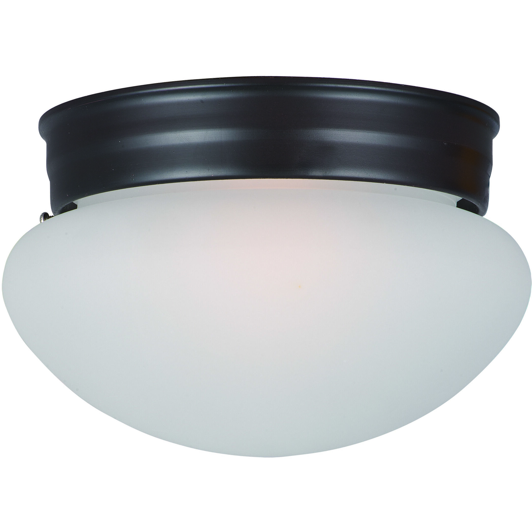 Essentials - 588x 1 Light 8 inch Oil Rubbed Bronze Flush Mount Ceiling Light in Frosted