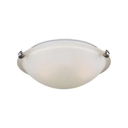 Clip 2 Light 12.25 inch Brushed Nickel Flush Mount Ceiling Light