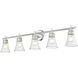 Belle 5 Light 42 inch Brushed Nickel Bath Vanity Light Wall Light
