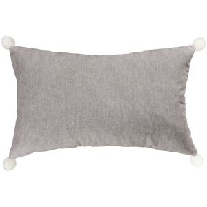 Embry 26 X 0.1 inch Gray with White Lumbar Pillow, Cover Only