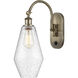 Ballston Cindyrella 1 Light 7 inch Antique Brass Sconce Wall Light in Incandescent, Seedy Glass