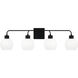 Tanner 4 Light 34 inch Matte Black Vanity Light Wall Light