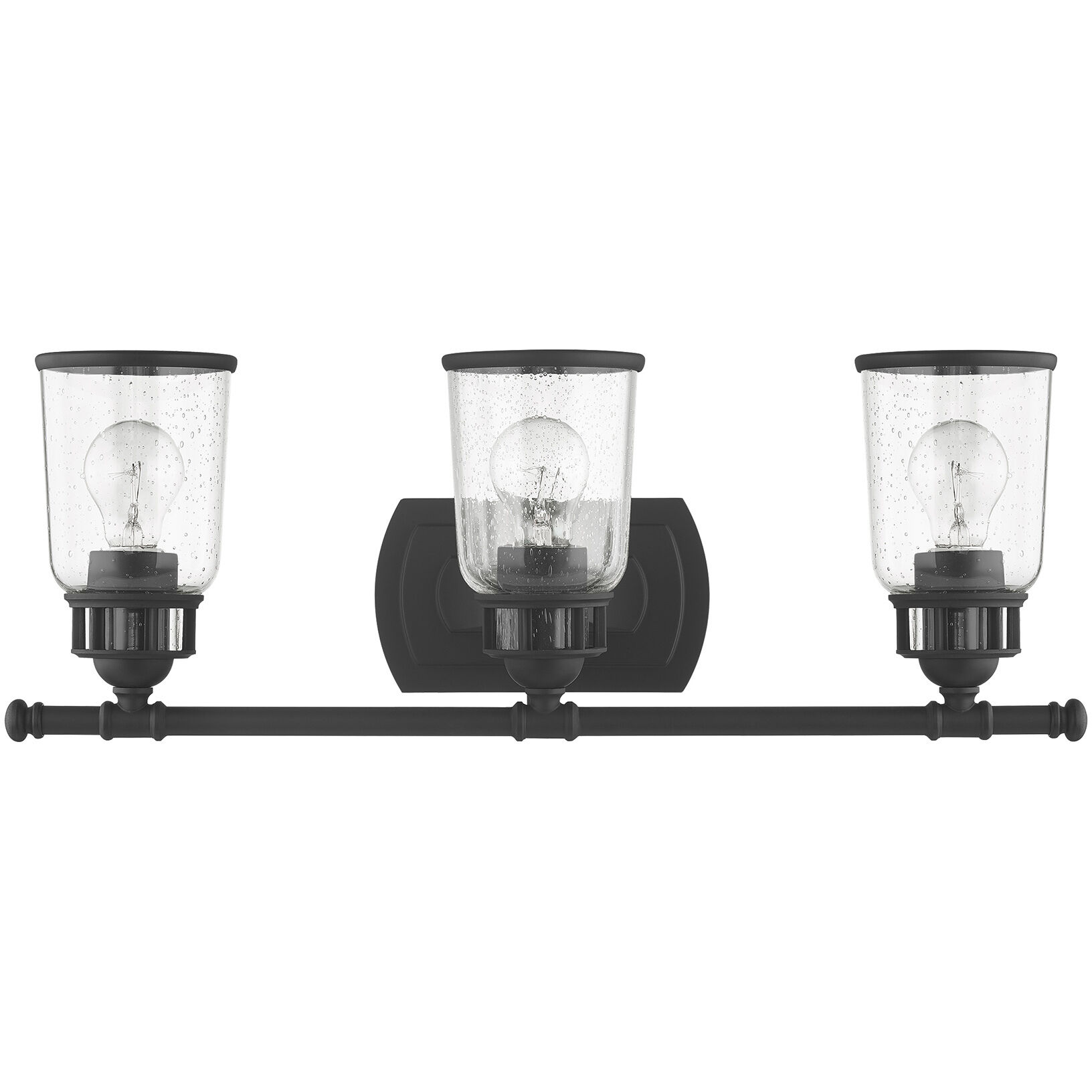 Lawrenceville 3 Light 24 inch Black Vanity Sconce Wall Light