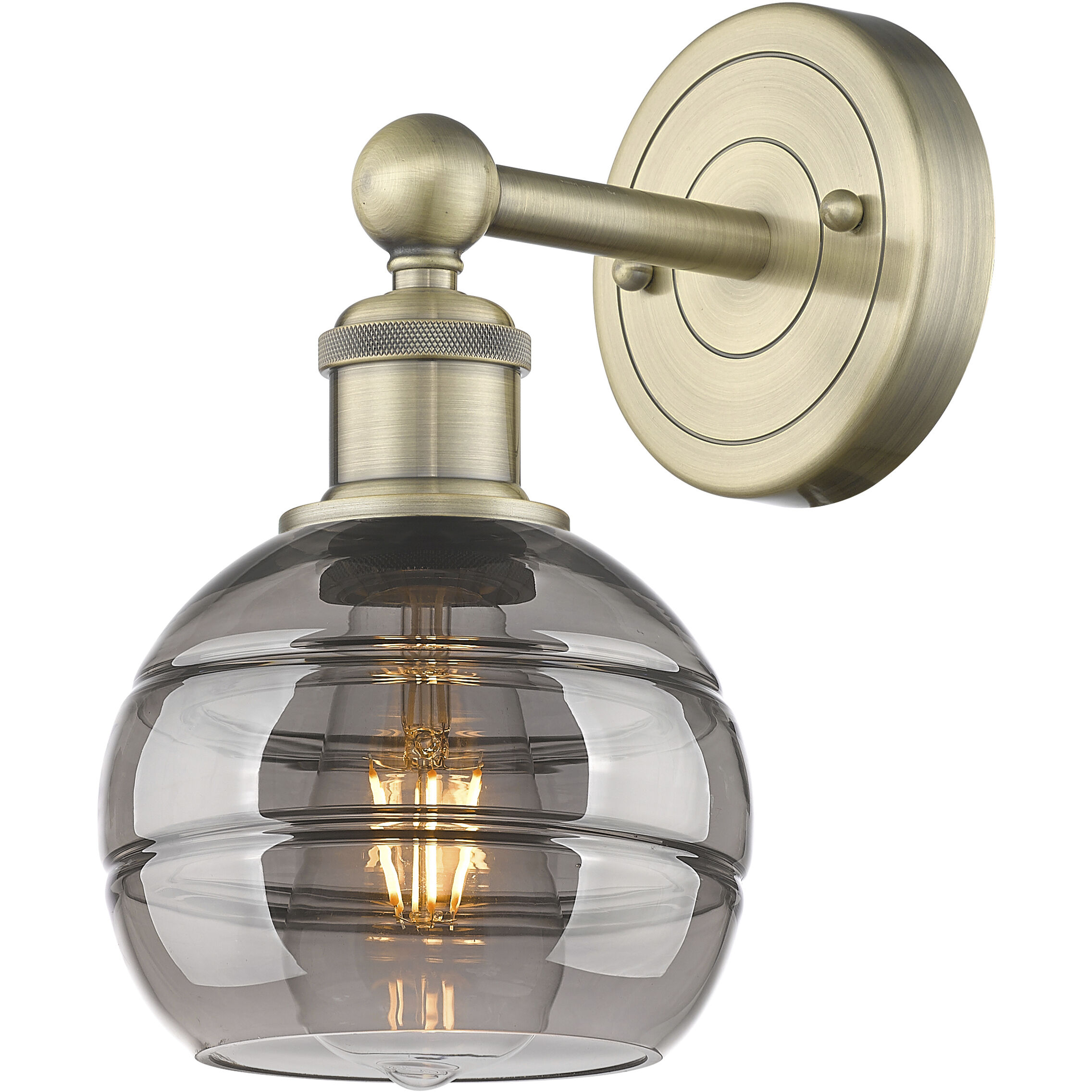 Edison Rochester 1 Light 5.88 inch Antique Brass Sconce Wall Light